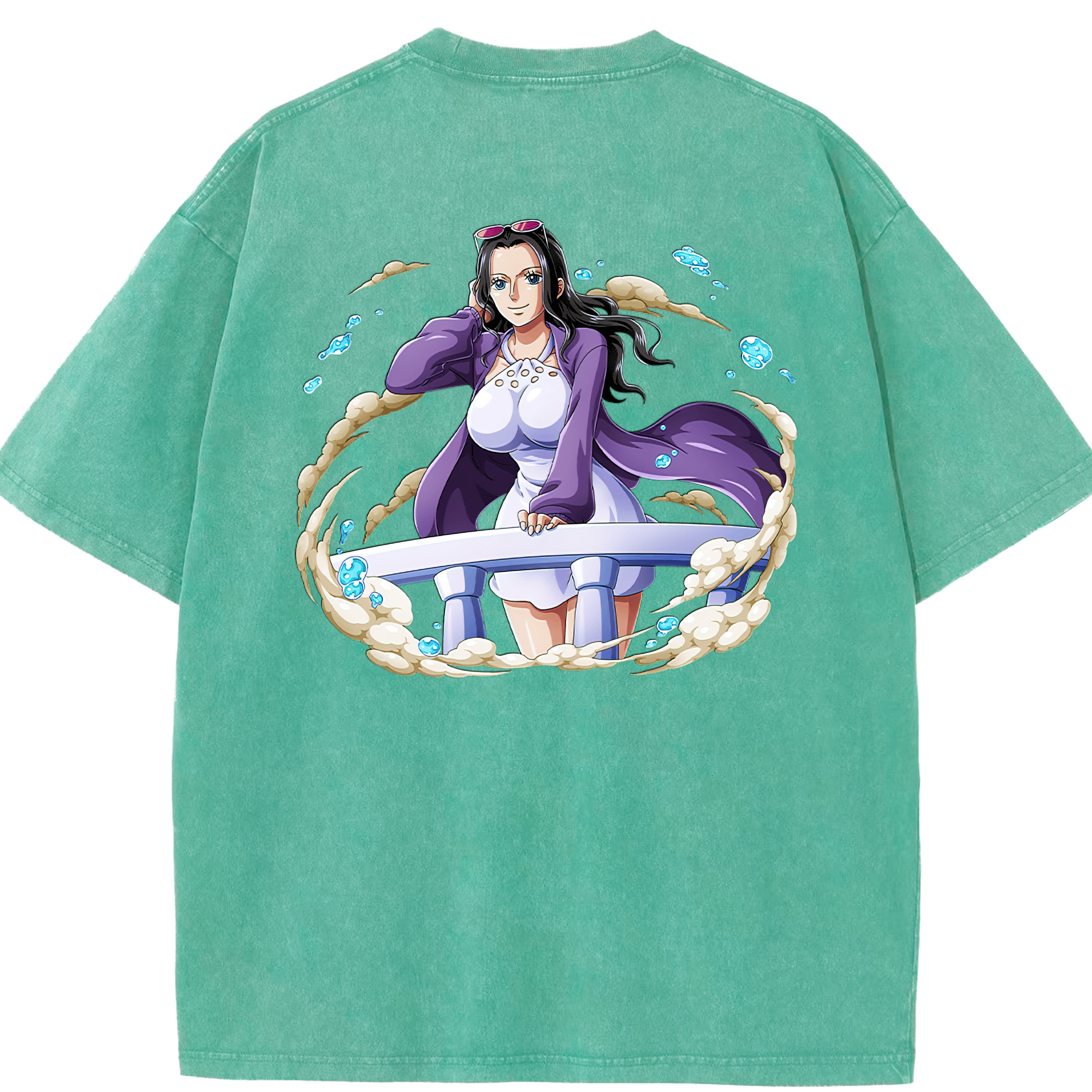 ワンピース ニコ・ロビン ONE PIECE Nico Robin 綿100% ヴィンテージ風 半袖Tシャツ（背面プリント）